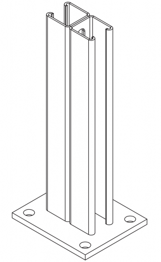 2CS41 стойка для монтажа на пол 2CS41-500